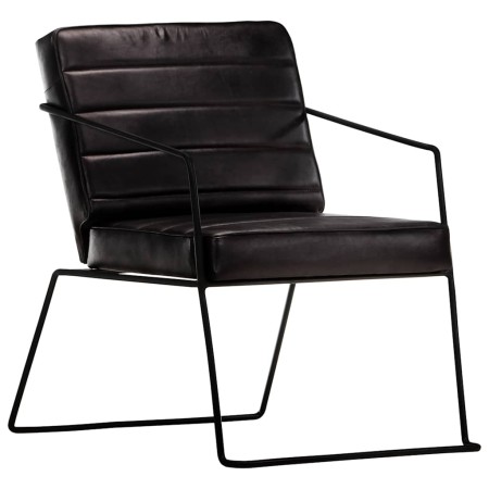 Sillón de cuero auténtico negro en Sillones | Comprar online en Foru.es