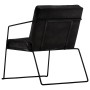 Sillón de cuero auténtico negro en Sillones | Comprar online en Foru.es