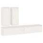 Muebles para TV 4 piezas madera maciza de pino blanco de vidaXL, Muebles TV - Ref: Foro24-3100180, Precio: 203,80 €, Descuent...