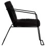 Sillón de cuero auténtico negro en Sillones | Comprar online en Foru.es
