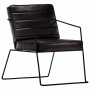 Sillón de cuero auténtico negro en Sillones | Comprar online en Foru.es