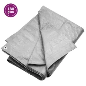 Gray HDPE tarpaulin 180 g/m² 4x8 m by vidaXL, Waterproof tarpaulins - Ref: Foro24-151489, Price: 53,03 €, Discount: %