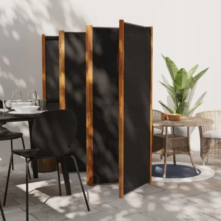 Biombo divisor de 6 paneles negro 420x180 cm de vidaXL, Divisores de ambientes - Ref: Foro24-319182, Precio: 151,79 €, Descue...
