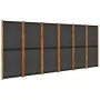 Biombo divisor de 6 paneles negro 420x180 cm de vidaXL, Divisores de ambientes - Ref: Foro24-319182, Precio: 151,79 €, Descue...