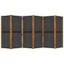 Biombo divisor de 6 paneles negro 420x180 cm de vidaXL, Divisores de ambientes - Ref: Foro24-319182, Precio: 151,79 €, Descue...
