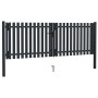 Cancela doble de valla de acero gris antracita 306x175 cm de vidaXL, Puertas de jardín - Ref: Foro24-146352, Precio: 451,81 €...