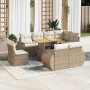 Set de sofás de jardín con cojines 9 pzas ratán sintético beige en Conjuntos de jardín | Comprar online en Foru.es