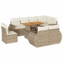 Set de sofás de jardín con cojines 9 pzas ratán sintético beige en Conjuntos de jardín | Comprar online en Foru.es