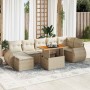 Set de sofás de jardín y cojines 8 piezas ratán sintético beige en Conjuntos de jardín | Comprar online en Foru.es
