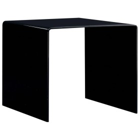 Mesa de centro de vidrio templado negro 50x50x45 cm en Mesas de centro | Comprar online en Foru.es