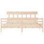 Estructura de cama con cabecero madera maciza 200x200 cm de vidaXL, Camas y somieres - Ref: Foro24-3195176, Precio: 142,97 €,...