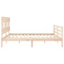 Estructura de cama con cabecero madera maciza 200x200 cm de vidaXL, Camas y somieres - Ref: Foro24-3195176, Precio: 142,97 €,...