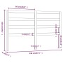 Cabecero de cama madera maciza de pino marrón miel 146x4x100 cm de vidaXL, Cabeceros y pies de cama - Ref: Foro24-817643, Pre...