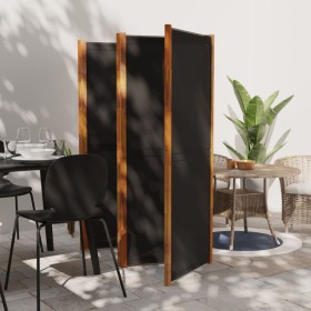 Biombo divisor de 5 paneles negro 350x180 cm de vidaXL, Divisores de ambientes - Ref: Foro24-319181, Precio: 177,92 €, Descue...
