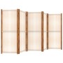 Biombo divisor de 5 paneles blanco crema 350x180 cm de vidaXL, Divisores de ambientes - Ref: Foro24-319185, Precio: 185,15 €,...