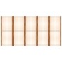 Biombo divisor de 5 paneles blanco crema 350x180 cm de vidaXL, Divisores de ambientes - Ref: Foro24-319185, Precio: 185,15 €,...