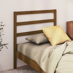 Honey brown solid pine wood bed headboard 106x4x100 cm by vidaXL, Headboards and footboards - Ref: Foro24-817628, Price: 31,0...