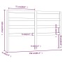 Cabecero de cama madera maciza de pino marrón miel 156x4x100 cm de vidaXL, Cabeceros y pies de cama - Ref: Foro24-817648, Pre...