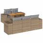 Juego de sofás jardín con cojines 6 pzas ratán sintético beige en Conjuntos de jardín | Comprar online en Foru.es