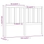 Cabecero de cama madera maciza de pino blanco 126x4x100 cm de vidaXL, Cabeceros y pies de cama - Ref: Foro24-817731, Precio: ...