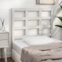 Cabecero de cama madera maciza de pino blanco 105,5x4x100 cm de vidaXL, Cabeceros y pies de cama - Ref: Foro24-817876, Precio...