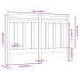 Cabecero de cama madera maciza de pino negro 166x4x100 cm de vidaXL, Cabeceros y pies de cama - Ref: Foro24-817804, Precio: 3...