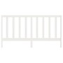 Cabecero de cama madera maciza de pino blanco 206x4x100 cm de vidaXL, Cabeceros y pies de cama - Ref: Foro24-817711, Precio: ...