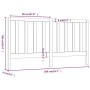 Cabecero de cama madera maciza de pino blanco 206x4x100 cm de vidaXL, Cabeceros y pies de cama - Ref: Foro24-817711, Precio: ...