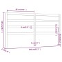 Cabecero de cama madera maciza de pino blanco 206x4x100 cm de vidaXL, Cabeceros y pies de cama - Ref: Foro24-817661, Precio: ...