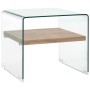 Mesa de centro de vidrio templado transparente 50x50x45 cm en Mesas de centro | Comprar online en Foru.es