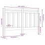 Cabecero de cama madera maciza de pino 166x4x100 cm de vidaXL, Cabeceros y pies de cama - Ref: Foro24-817800, Precio: 35,78 €...