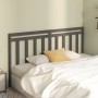 Cabecero de cama madera maciza de pino gris 206x4x100 cm de vidaXL, Cabeceros y pies de cama - Ref: Foro24-817812, Precio: 35...