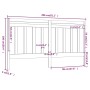 Cabecero de cama madera maciza de pino gris 206x4x100 cm de vidaXL, Cabeceros y pies de cama - Ref: Foro24-817812, Precio: 35...