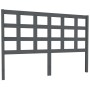 Cabecero de cama madera maciza de pino gris 145,5x4x100 cm de vidaXL, Cabeceros y pies de cama - Ref: Foro24-817892, Precio: ...
