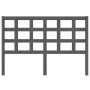 Cabecero de cama madera maciza de pino gris 145,5x4x100 cm de vidaXL, Cabeceros y pies de cama - Ref: Foro24-817892, Precio: ...