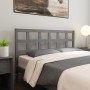 Cabecero de cama madera maciza de pino gris 145,5x4x100 cm de vidaXL, Cabeceros y pies de cama - Ref: Foro24-817892, Precio: ...