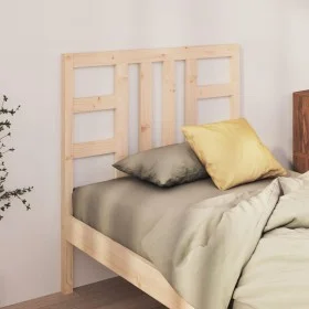 Solid pine wood bed headboard 106x4x100 cm by vidaXL, Headboards and footboards - Ref: Foro24-817825, Price: 38,15 €, Discoun...