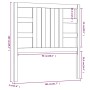 Cabecero de cama madera maciza de pino 106x4x100 cm de vidaXL, Cabeceros y pies de cama - Ref: Foro24-817825, Precio: 38,80 €...