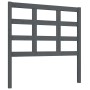 Cabecero de cama madera maciza de pino gris 95,5x4x100 cm de vidaXL, Cabeceros y pies de cama - Ref: Foro24-817872, Precio: 2...