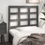 Cabecero de cama madera maciza de pino gris 95,5x4x100 cm de vidaXL, Cabeceros y pies de cama - Ref: Foro24-817872, Precio: 2...