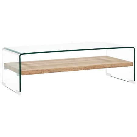 Mesa de centro de vidrio templado transparente 98x45x31 cm en Mesas de centro | Comprar online en Foru.es