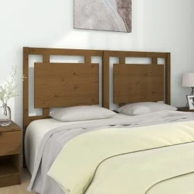 Solid pine wood bed headboard honey brown 155.5x4x100 cm by vidaXL, Headboards and footboards - Ref: Foro24-817948, Price: 74...