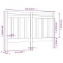 Cabecero de cama madera maciza de pino 146x4x100 cm de vidaXL, Cabeceros y pies de cama - Ref: Foro24-817790, Precio: 29,38 €...