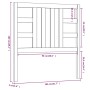 Cabecero de cama madera maciza de pino negro 106x4x100 cm de vidaXL, Cabeceros y pies de cama - Ref: Foro24-817829, Precio: 3...
