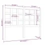 Cabecero de cama madera maciza de pino 125,5x4x100 cm de vidaXL, Cabeceros y pies de cama - Ref: Foro24-817880, Precio: 28,53...