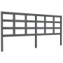Cabecero de cama madera maciza de pino gris 205,5x4x100 cm de vidaXL, Cabeceros y pies de cama - Ref: Foro24-817912, Precio: ...