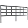 Cabecero de cama madera maciza de pino gris 205,5x4x100 cm de vidaXL, Cabeceros y pies de cama - Ref: Foro24-817912, Precio: ...