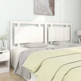 Solid white pine wood bed headboard 185.5x4x100 cm by vidaXL, Headboards and footboards - Ref: Foro24-817956, Price: 73,24 €,...
