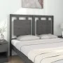 Bettkopfteil aus massivem grauem Kiefernholz, 125,5 x 4 x 100 cm von vidaXL, Kopf- und Fußteile - Ref: Foro24-817932, Preis: ...