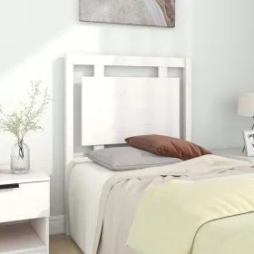 Solid white pine wood bed headboard 80.5x4x100 cm by vidaXL, Headboards and footboards - Ref: Foro24-817916, Price: 52,77 €, ...